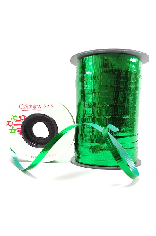 Cinta Corrugada Metalizada Verde