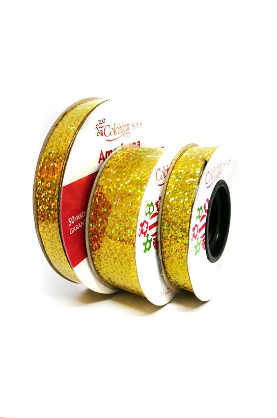 Cinta Holografica Dorado