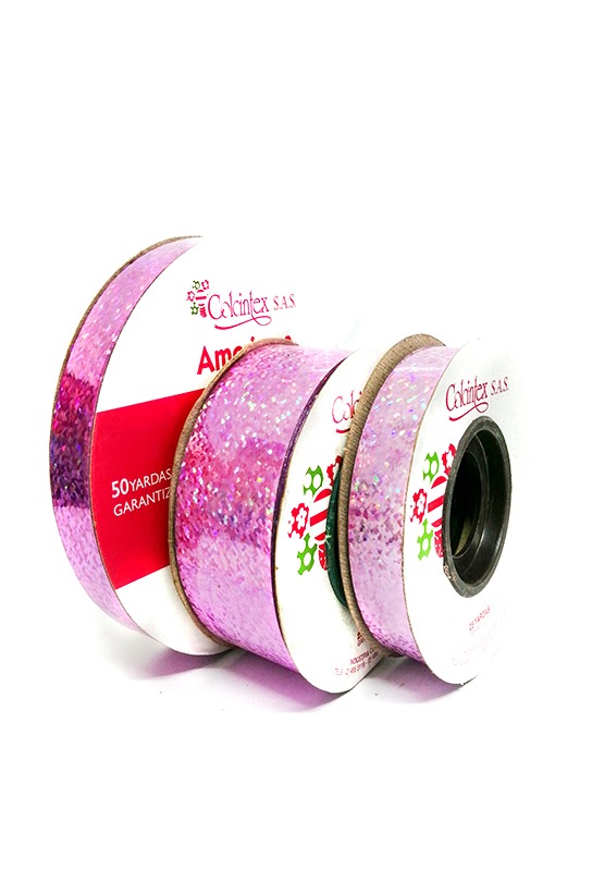 Cinta Holografica Rosado
