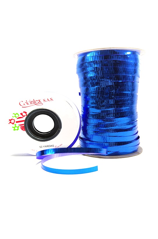 Cinta Corrugada Metalizada Azul