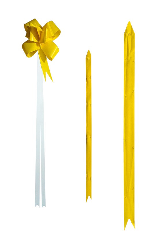 Moño Mágico Cinta Solida Amarillo