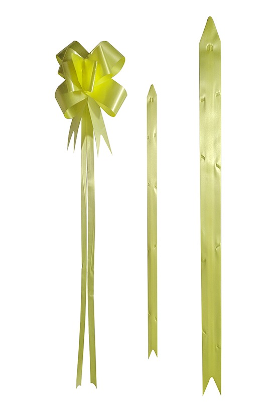 Moño Mágico Cinta Solida Amarillo Claro